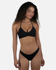 Solid Moderate Bikini Bottom - Black