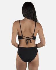 Solid Full Bikini Bottom - Black