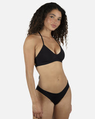 Solid Adjustable Bikini Top - Black