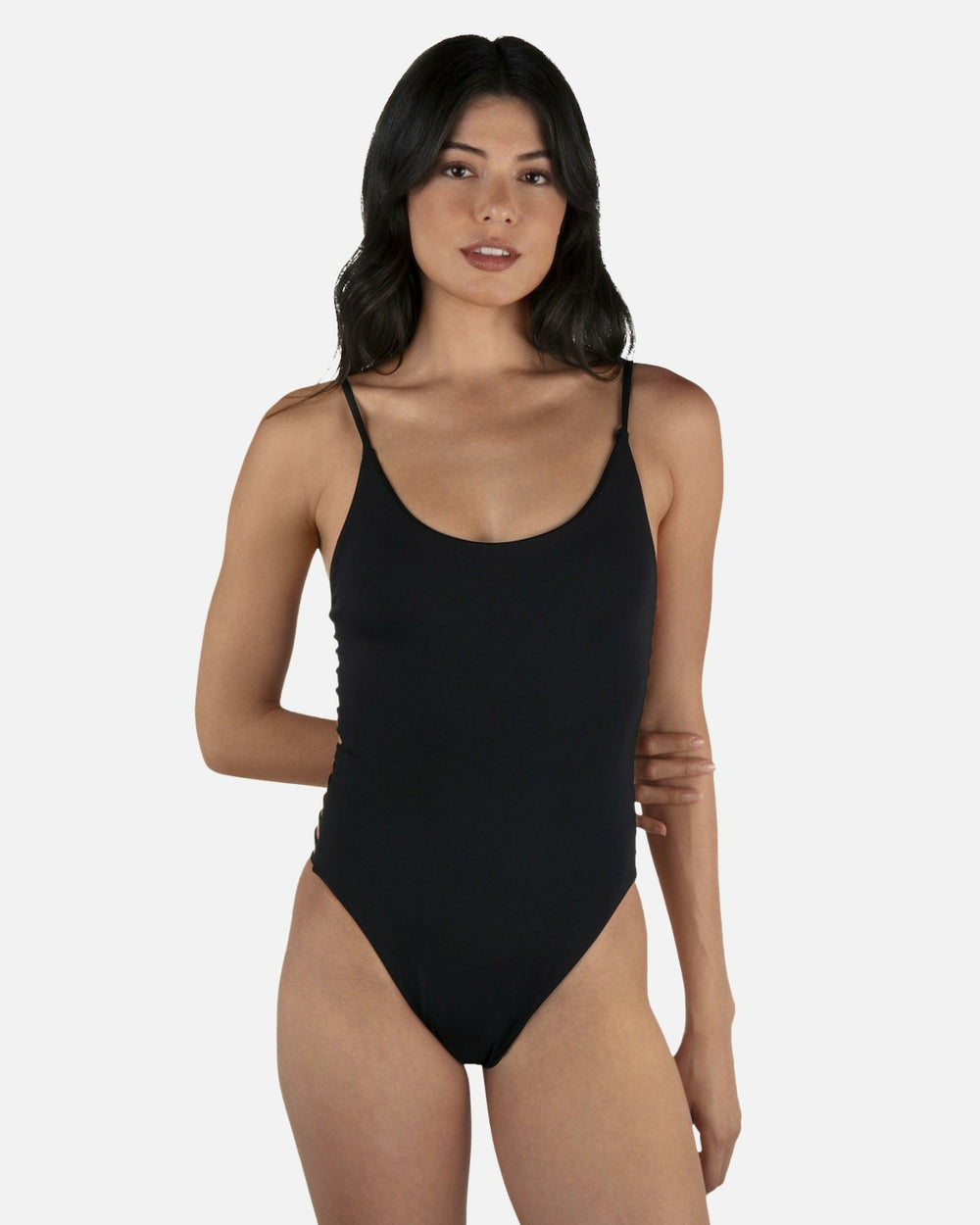 Solid Moderate One Piece - Black
