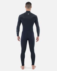 Mens Plus Sleeve Texture 4/3mm Fullsuit - Black