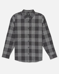 Portland Organic Flannel Long Sleeve - Dark Stone Grey