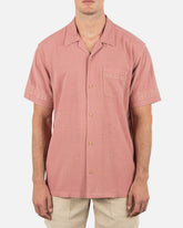Laguna Camp Embroidered Short Sleeve - Phantom Rose