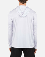 Hybrid UPF Hooded Long Sleeve - White