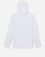 Hybrid UPF Hooded Long Sleeve - White