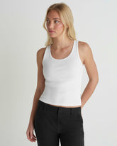 Just A Girl Tank - White
