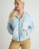 Coastline Crop Zip Hoodie - Skyway