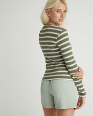 Carmel Long Sleeve - Olive Grove