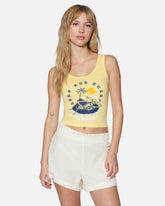 Floating Scoop Neck Tank - Golden Haze