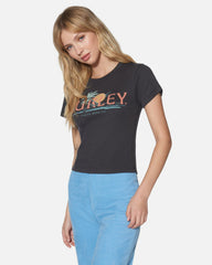 Coastline Baby Tee - Off Black