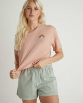 Leisure Boxy Crop Tee - Rose Tan