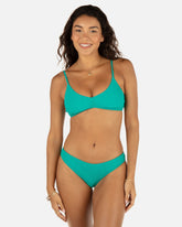 Wave Scrunch Bralette - Teal