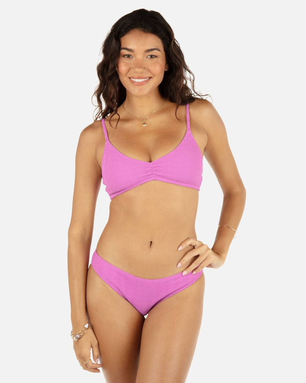 Wave Scrunch Bralette - Orchid