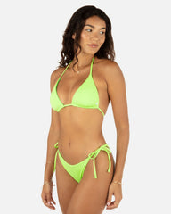 Solid Reversible Cheeky Tie Side Bottom - Key Lime/Grass Green