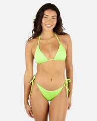 Solid Classic Triangle Bikini Top - Key Lime/Grass Green