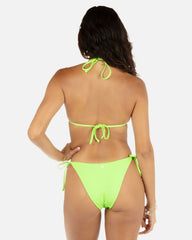 Solid Classic Triangle Bikini Top - Key Lime/Grass Green
