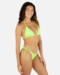 Solid Classic Triangle Bikini Top - Key Lime/Grass Green
