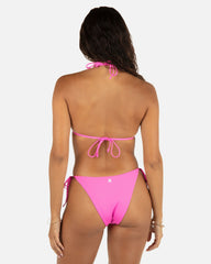 Solid Classic Triangle Bikini Top - Disco Pink/Maraschino