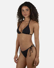 Solid Cheeky Tie Side Bottom - Black