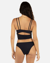 Max Solid Mid Rise Cheeky Bottom - Black