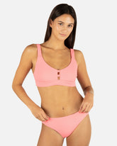 Max Solid Tab Scoop Top - Coral Blossom