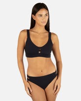 Max Solid Tab Scoop Top - Black