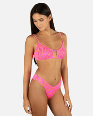 Trip Hop Scoop Front Bralette - Maraschino