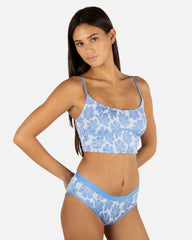 Pua Jacquard Crop Top - Cloud