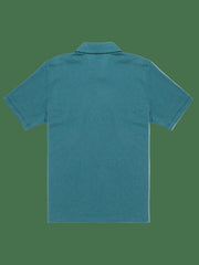 Printed Stripe Slub Polo Short Sleeve - Deep Emerald