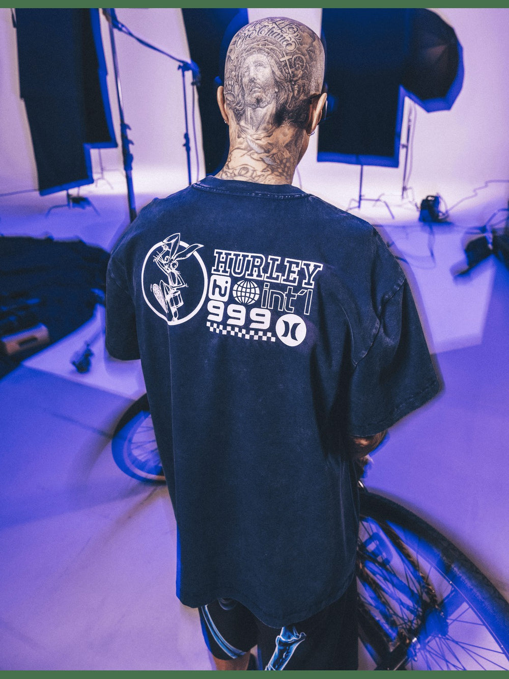 Hurley x Travis Barker Rabbit March Short Sleeve Tee - Blue
