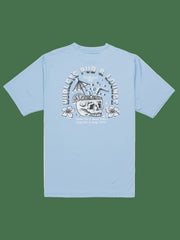 Hybrid UPF Short Sleeve Rashguard - Eiffel Blue