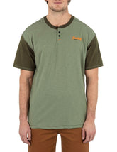 Merchant Short Sleeve Henley - Army