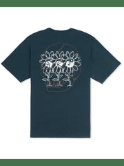 H2O Dri Skulls and Flowers Short Sleeve - Armored Navy