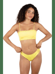 Macrame Cheeky Hipster Bikini Bottom - Mimosa