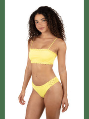 Macrame Cheeky Hipster Bikini Bottom - Mimosa
