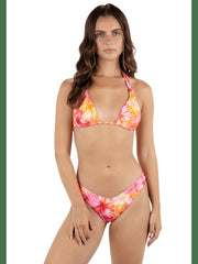 Tropic Dreams Soft Tie Triangle Bikini Top - Poppy
