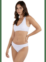 Amphora Halter Bikini Top - White