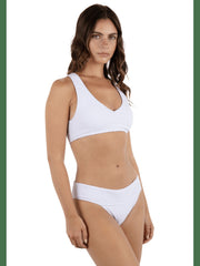 Amphora Halter Bikini Top - White