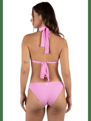 New Wave Jacquard Soft Tie Triangle Bikini Top - Aster