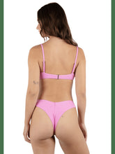 New Wave Jacquard V Front Skimpy Bikini Bottom - Aster