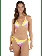 Summer Block Triangle Bikini Top - Aster / Mimosa
