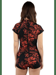 Hidden Tropical Surfsuit - Black