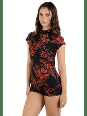Hidden Tropical Surfsuit - Black
