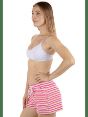 Terry Stripe Short - White