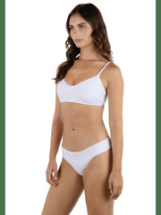 Amphora Mid Rise Cheeky Bikini Bottom - White