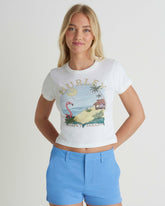 Casa Del Hurley Baby Tee - White
