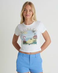 Casa Del Hurley Baby Tee - White