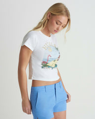 Casa Del Hurley Baby Tee - White