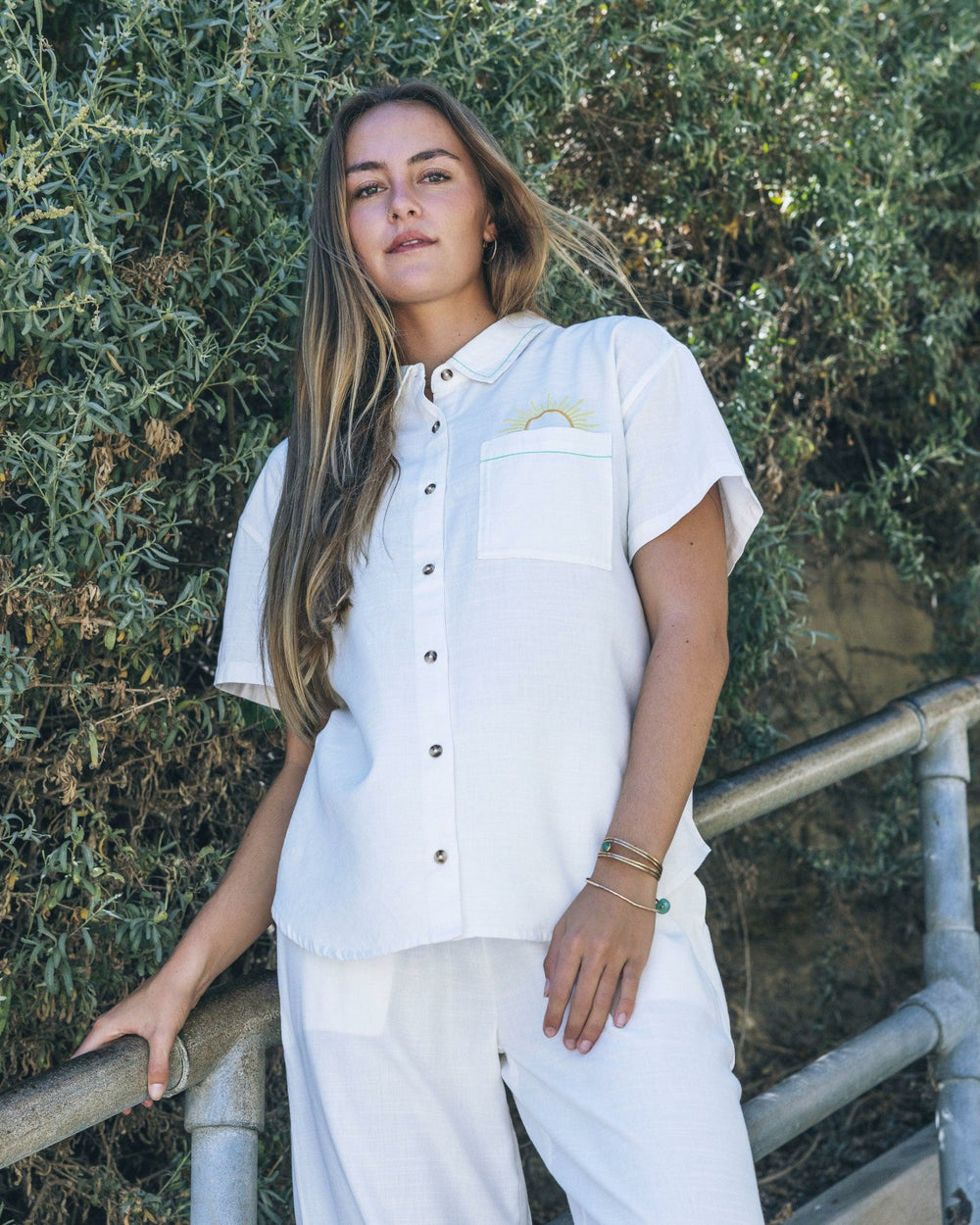 Goldie Boyfriend Short Sleeve - Off White