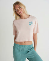 Coast To Coast Boxy Crop Tee - Seashell Pink